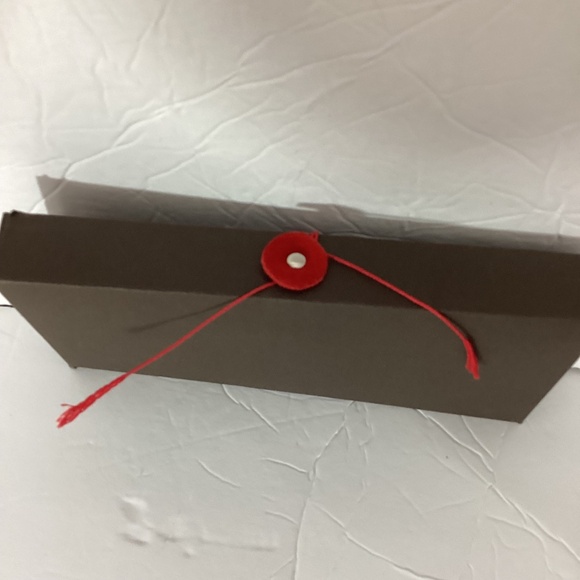 UNO de 50 GENUINE SUEDE RED JEWELRY CASE TRAVEL ROLL COMPACT - Picture 3 of 8